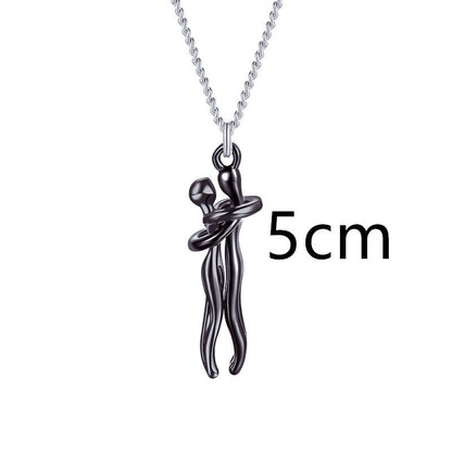 Couple's Hugging Pendant Necklace