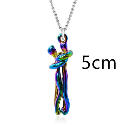 Couple's Hugging Pendant Necklace