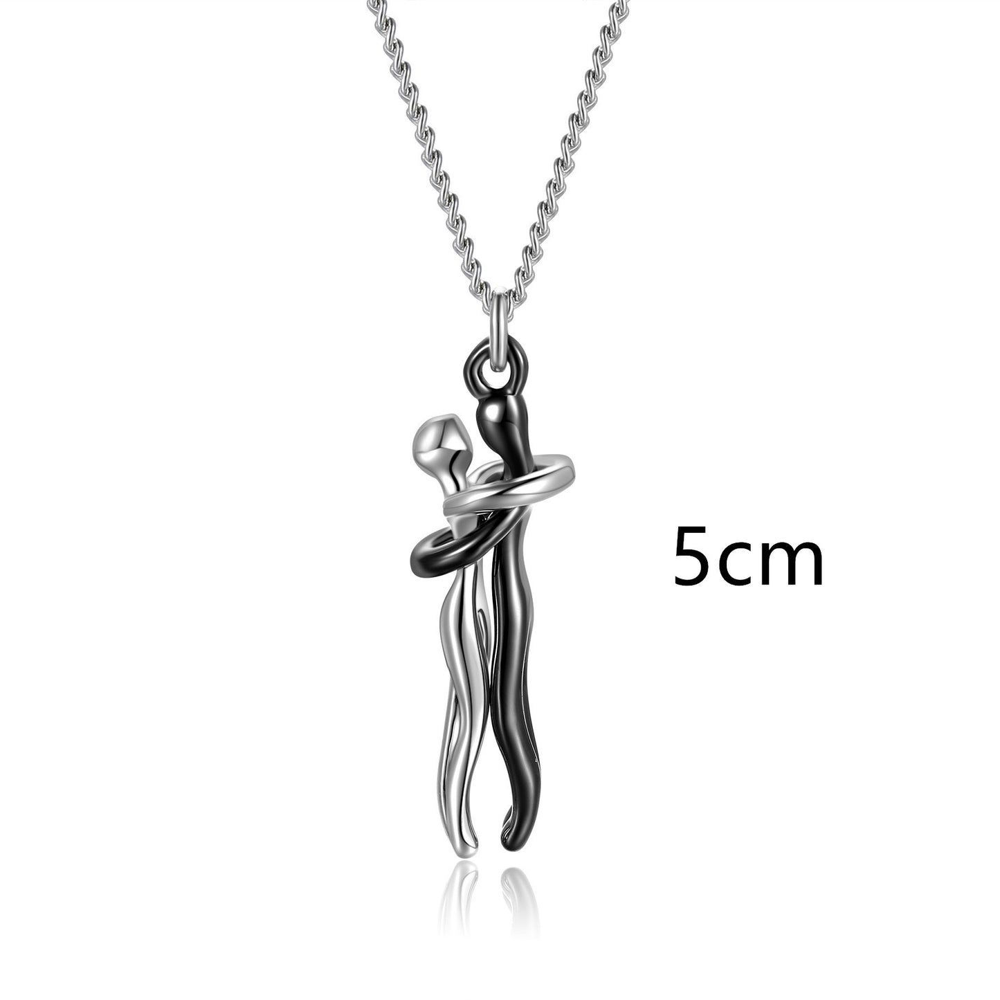 Couple's Hugging Pendant Necklace